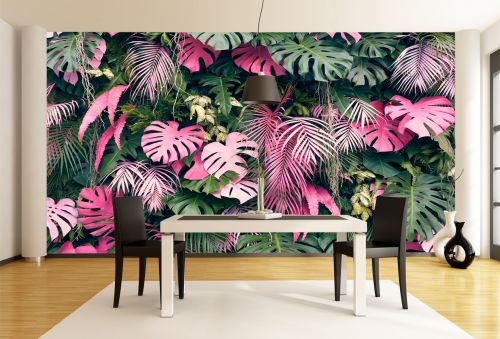 T9181 Wallpaper Wall of tropical leaves