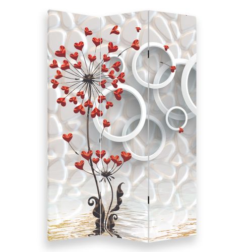 P9188 Decorative Screen Room divider Circles and hearts (3, 4, 5 or 6 panels)