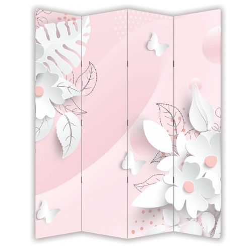 P9194 Decorative Screen Room divider 3D Flowers  (3, 4, 5 or 6 panels)