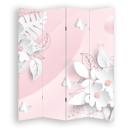 P9194 Decorative Screen Room divider 3D Flowers  (3, 4, 5 or 6 panels)