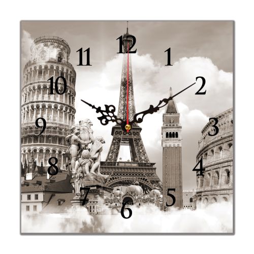 C0368_1 Стенен часовник с принт Символи на Европа