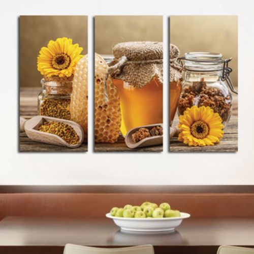 0184 Wall art decoration (set of 3 pieces) Bee products