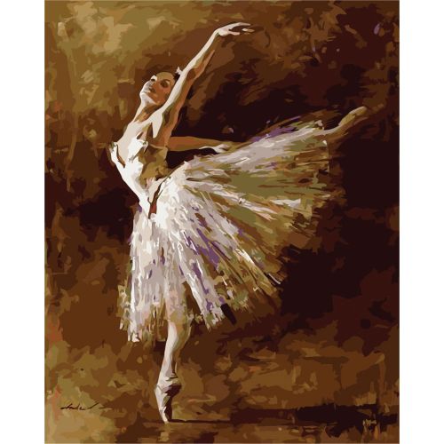 W099 Paint by numbers set Ballerinas