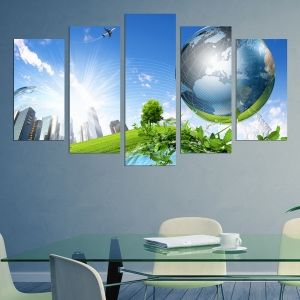 0220 Wall art decoration (set of 5 pieces) Eco Planet
