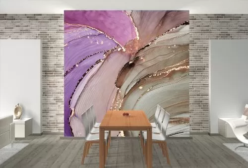 T9248 Фототапет Абстракция с преливащи се цветове за трапезария