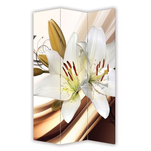 P1024 Decorative Screen Room divider Abstraction with lilium (3,4,5 or 6 panels)