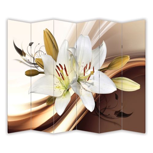 P1024 Декоративен параван Абстракция с лилиум (3, 4 , 5 или 6 части)