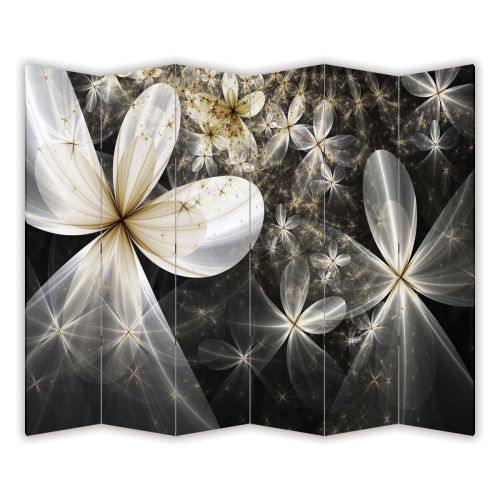 P0629 Декоративен параван Абстрактни цветя (3, 4 , 5 или 6 части)