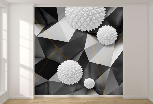 T9313 Wallpaper 3D Abstract geometric shapes