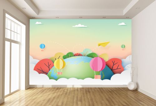 T9352 Wallpaper Colorful air balloons