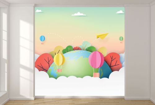 T9352 Wallpaper Colorful air balloons