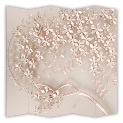 P9341 Декоративен параван Изящни клони, обсипани с нежни цветове (3, 4, 5 или 6 части)