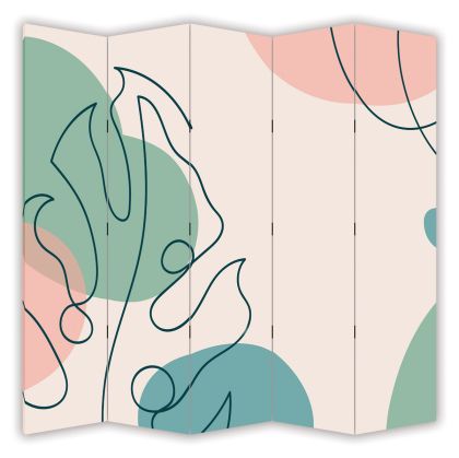 P9357 Decorative Screen Room divider Abstract Pastel Design (3,4,5 or 6 panels)
