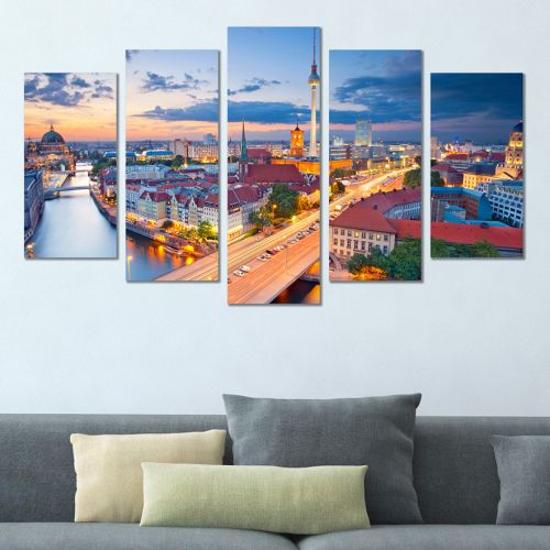 Canvas wall art set city landscape Berlin