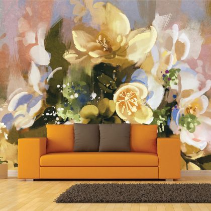 T0672 Wallpaper Abstract flowers