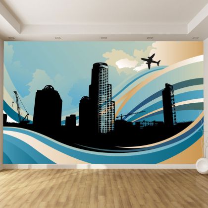T0773 Wallpaper Abstract city