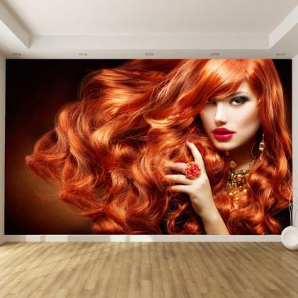 T0898 Wallpaper Woman with red hair