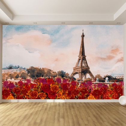 T9045 Wallpaper Paris - colorful landscape