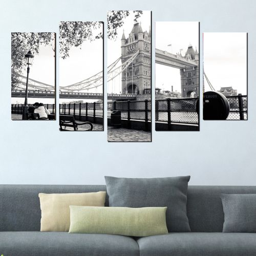 Canvas wall art London black and white