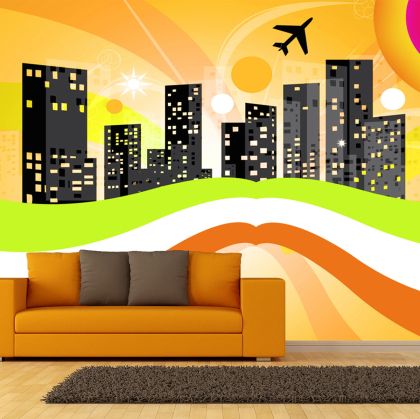 T0770 Wallpaper Abstract city