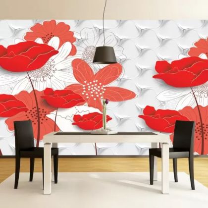 T9195 Wallpaper 3D Flowers