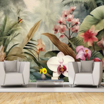 T9233 Wallpaper Tropical orchids