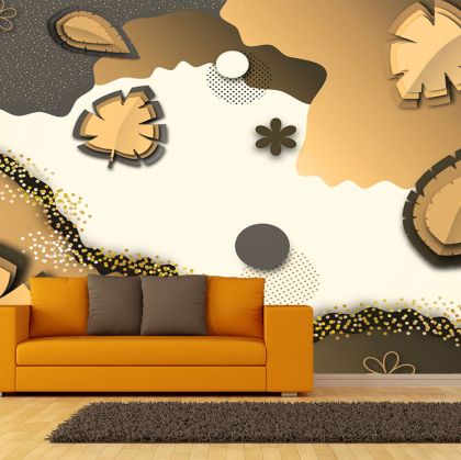 T9263 3D Wallpaper Leaves