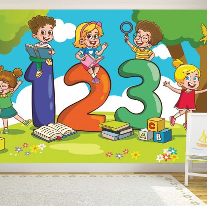 T9276 Wallpaper School-loving kids