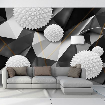T9313 Wallpaper 3D Abstract geometric shapes