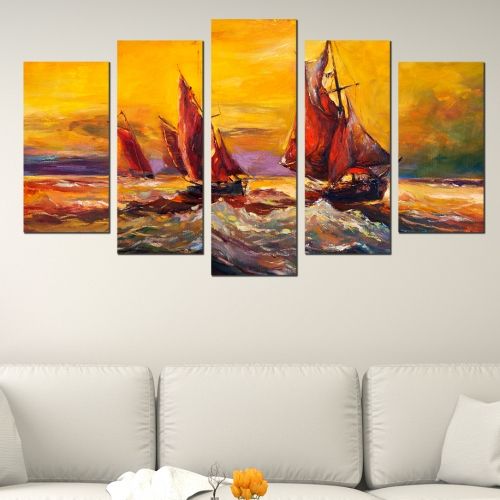 Декоративни панели Морски пейзаж с лодки
