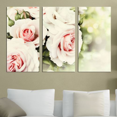 Wall decoration with roses