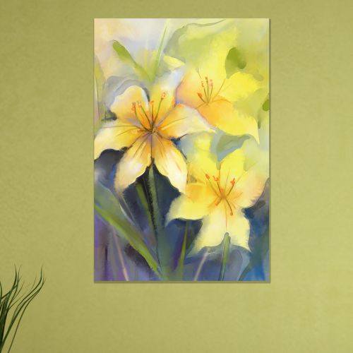 0767 Wall art decoration Yellow flowers