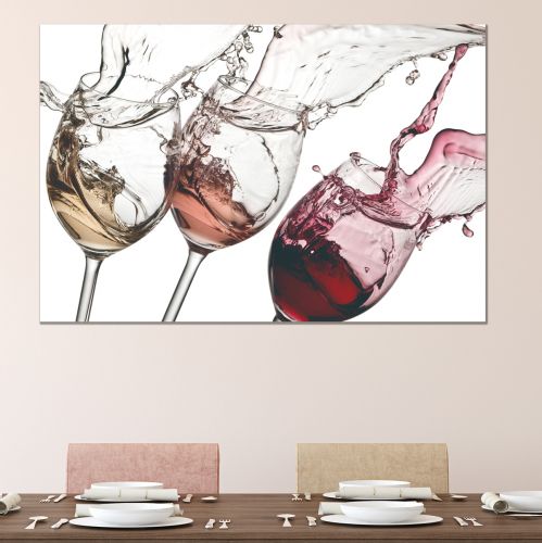 Картина за ресторант чаши с вино