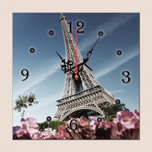C0062_1 Clock with print Paris