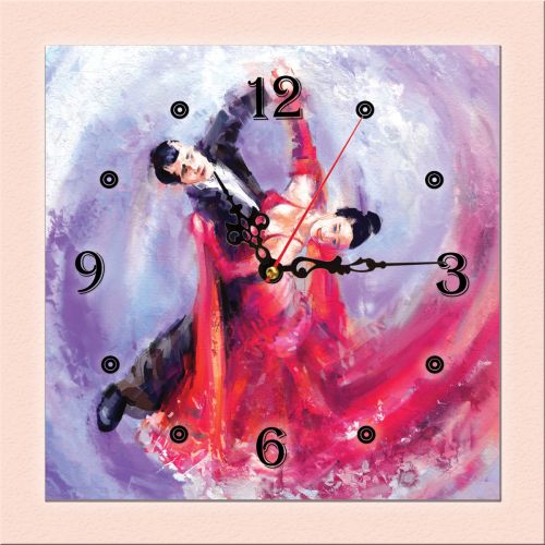 C0137 _1 Clock with print Love dance