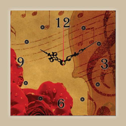C0145_1 Clock with print Romantic melody