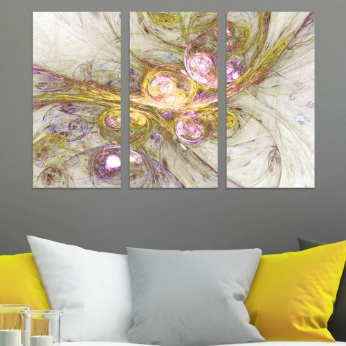 0854 Wall art decoration (set of 3 pieces) Abstraction