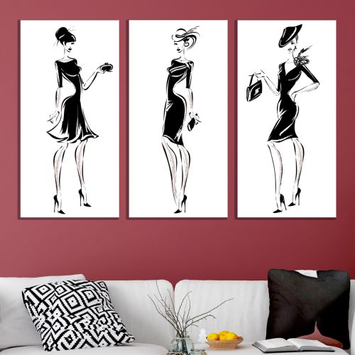 0864 Wall art decoration (set of 3 pieces) Photo models