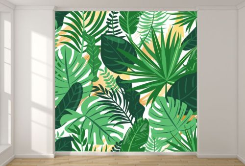T0890 Wallpaper Tropical leaves