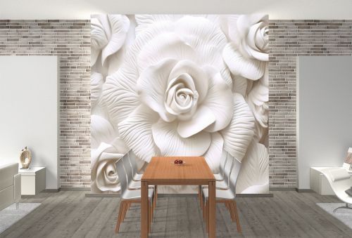 T9238 Фототапет 3D Бели рози