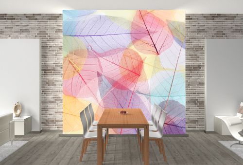 T9282 Фототапет Листа в пастелни цветове