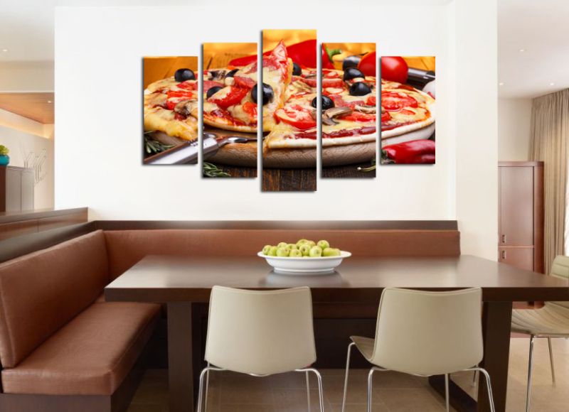 Decorations for restaurants Wall art  decoration set of 5 