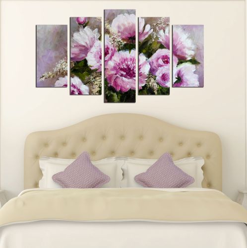 purple bedroom wall art 