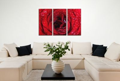 Декоративно пано за стена Червена роза