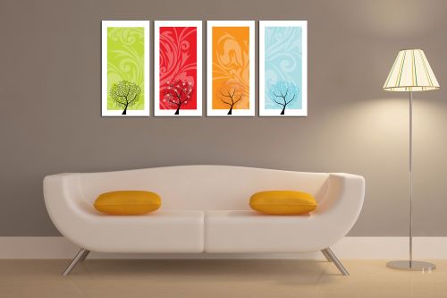 canvas wall art with seasons for living room