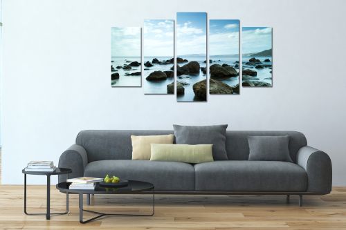 Canvas fine art decoration with sea and sky