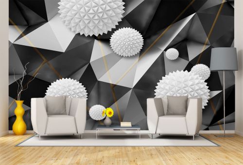 T9313 Wallpaper 3D Abstract geometric shapes