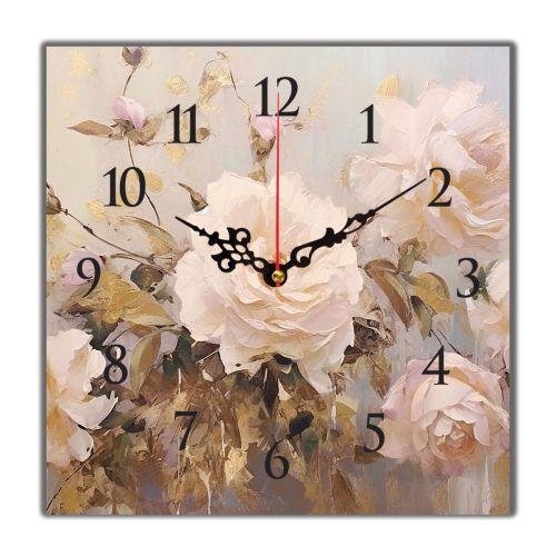 C1005_1 Clock with print Roses
