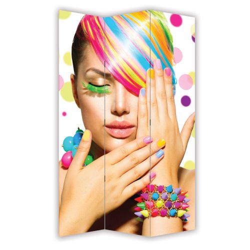 P7007 Decorative Screen Room divider Colorful girl (3,4,5 or 6 panels)