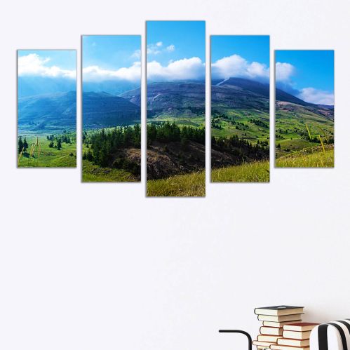 Wall decoration beautiful landscape with montain